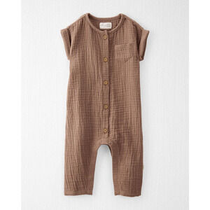 NWT Little Planet by Carter's Organic Baby Gauze Nutmeg Jumpsuit - 6M